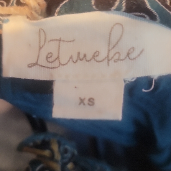 Blue Patterned Mini Dress - Picture 3 of 10